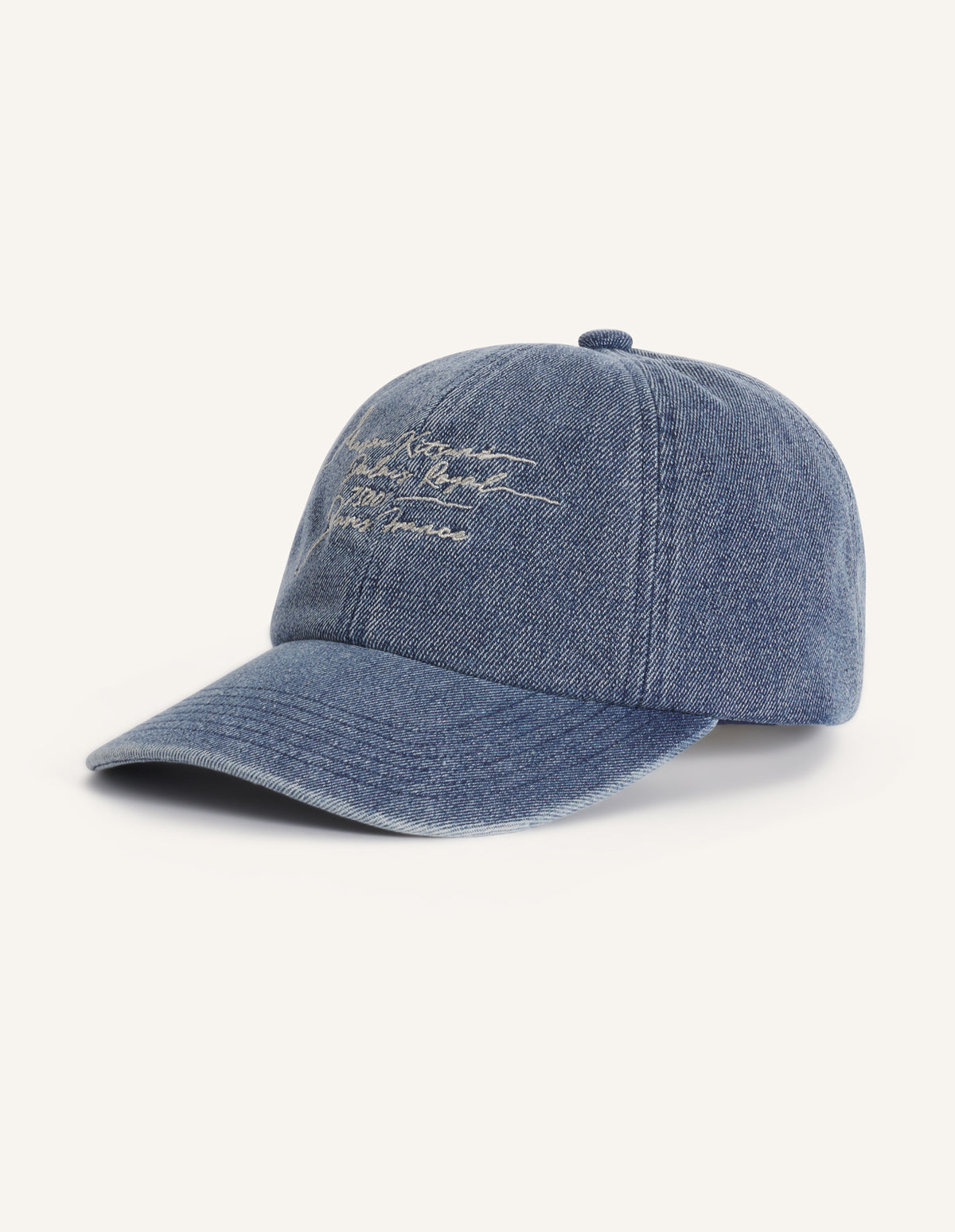 Poetic Script Denim Cap