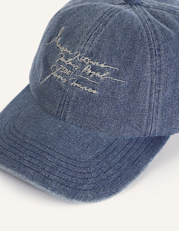 Poetic Script Denim Cap