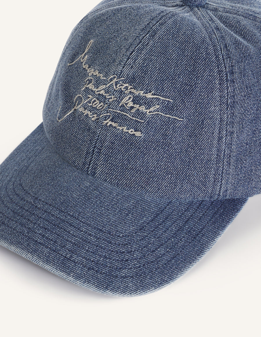 Poetic Script Denim Cap
