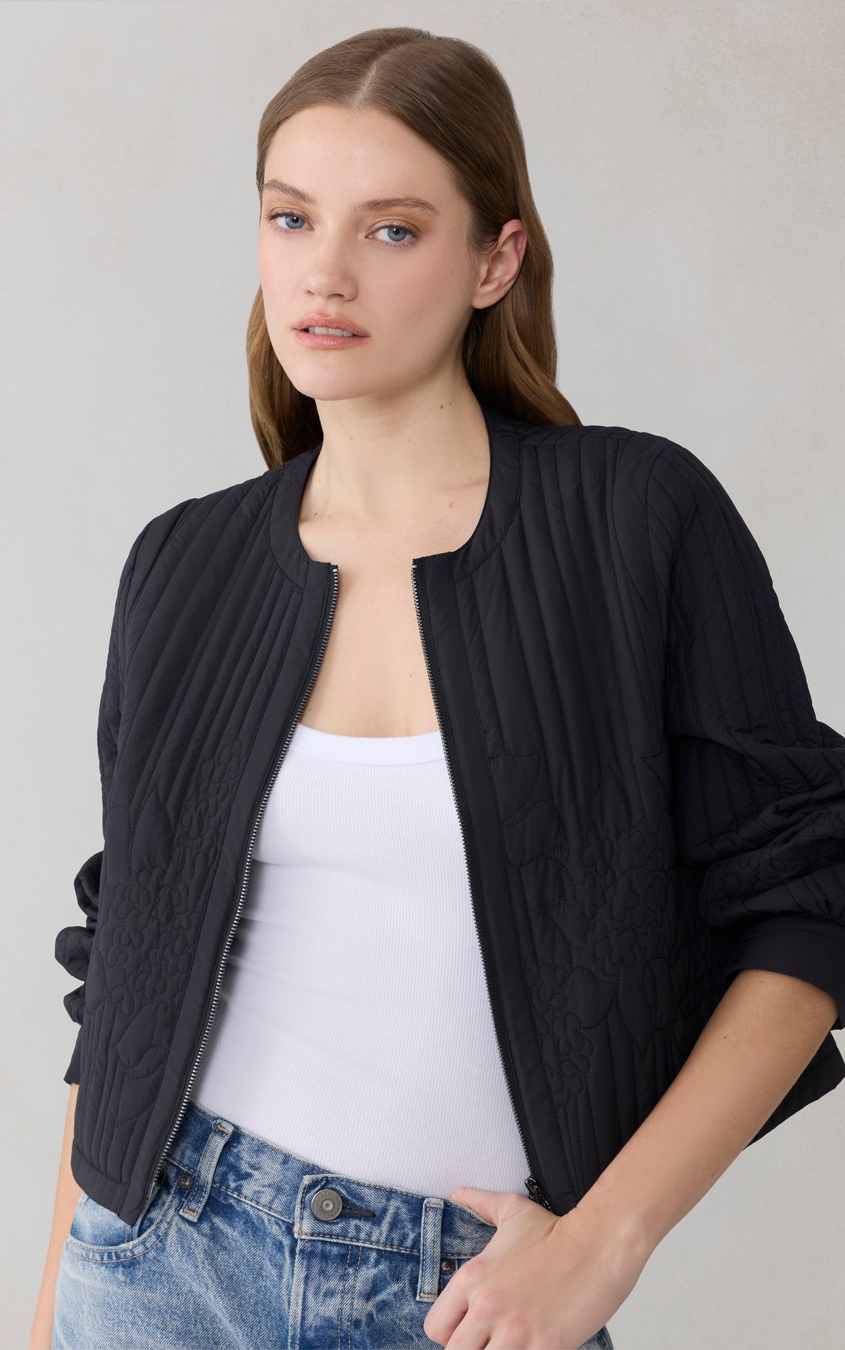 REITA Boxy Jacket in Insulated Soft Nylon