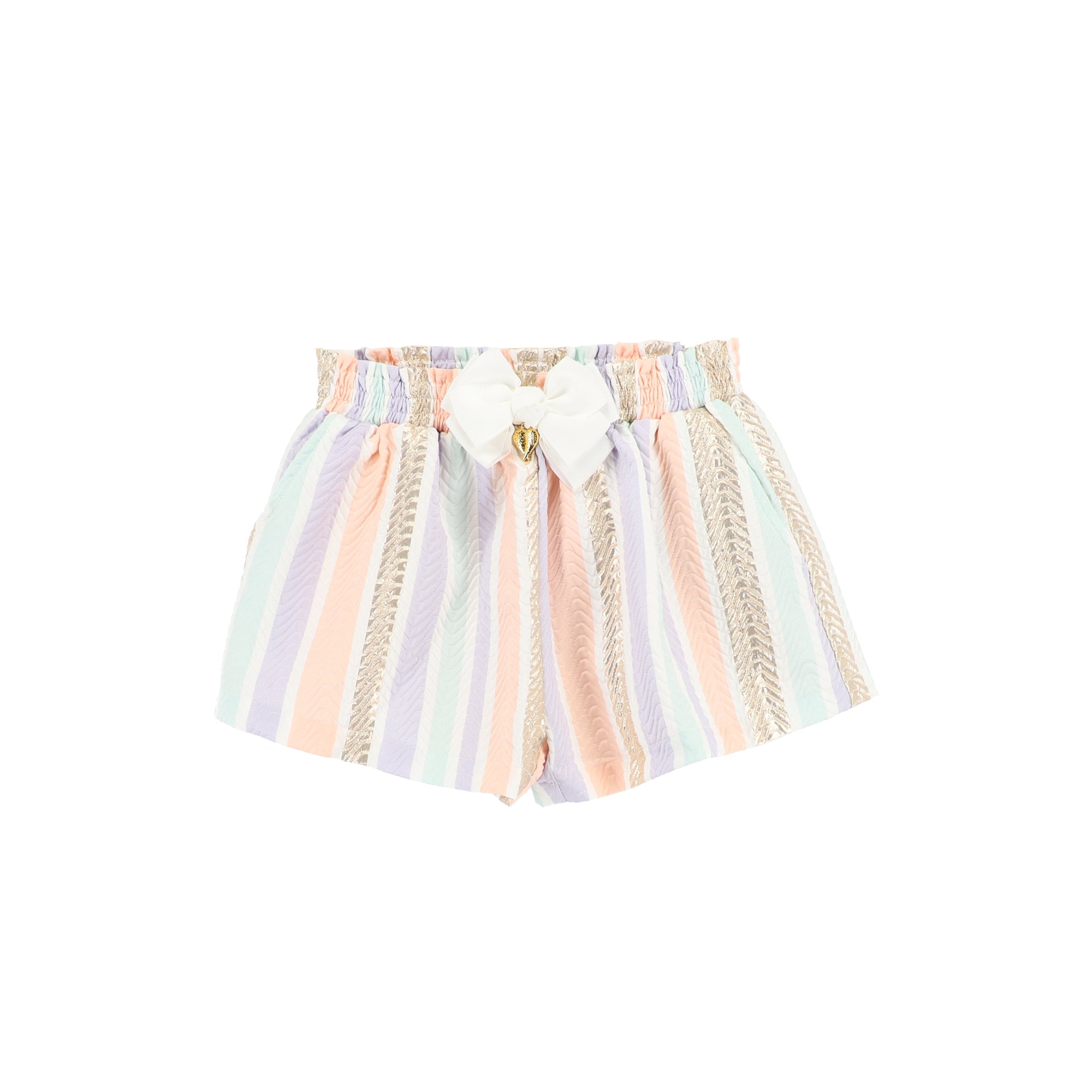 Angel Face Ruthie Stripe Jacquard Shorts Gold
