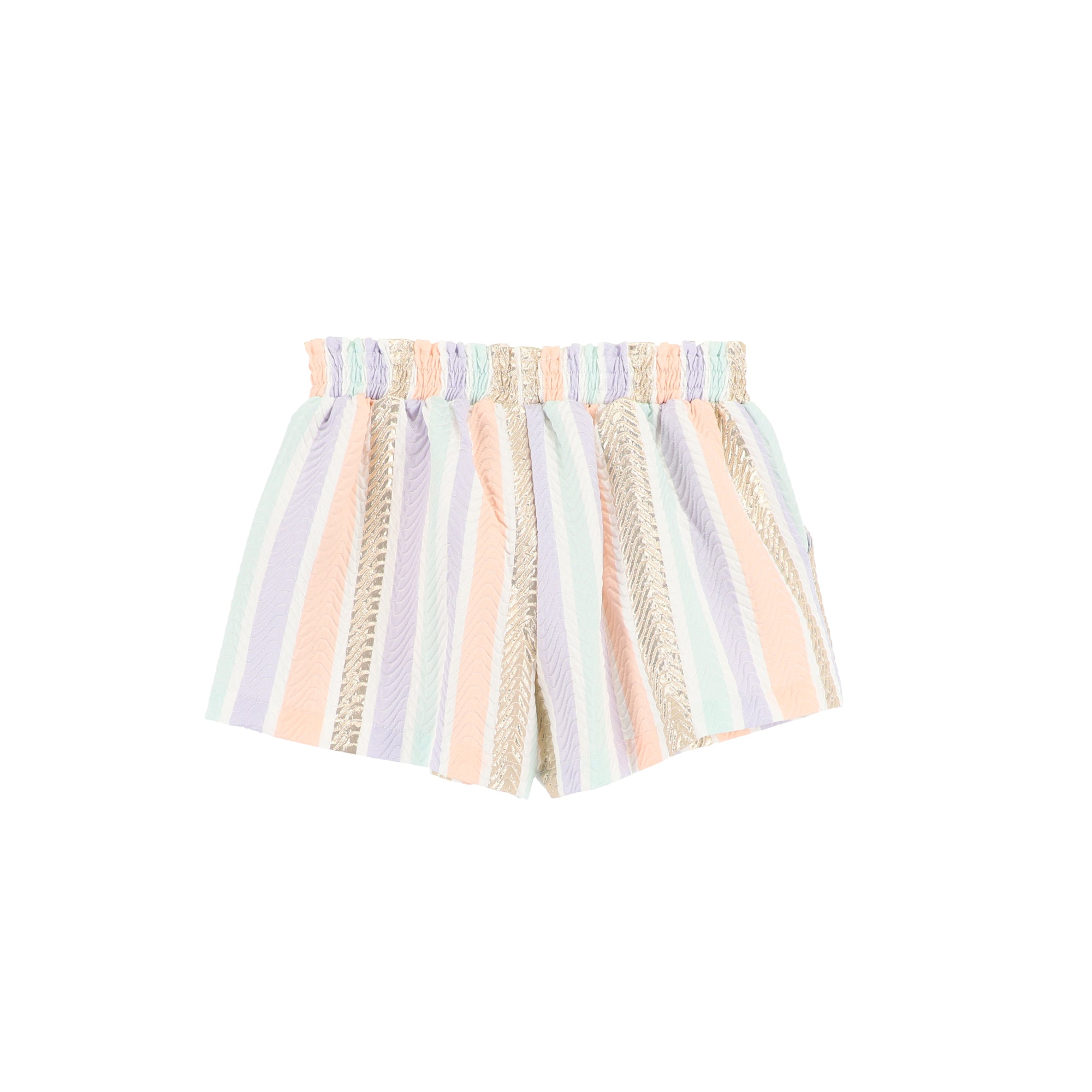 Angel Face Ruthie Stripe Jacquard Shorts Gold