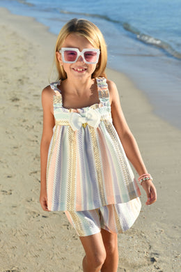 Ruthie Stripe Jacquard Shorts Gold