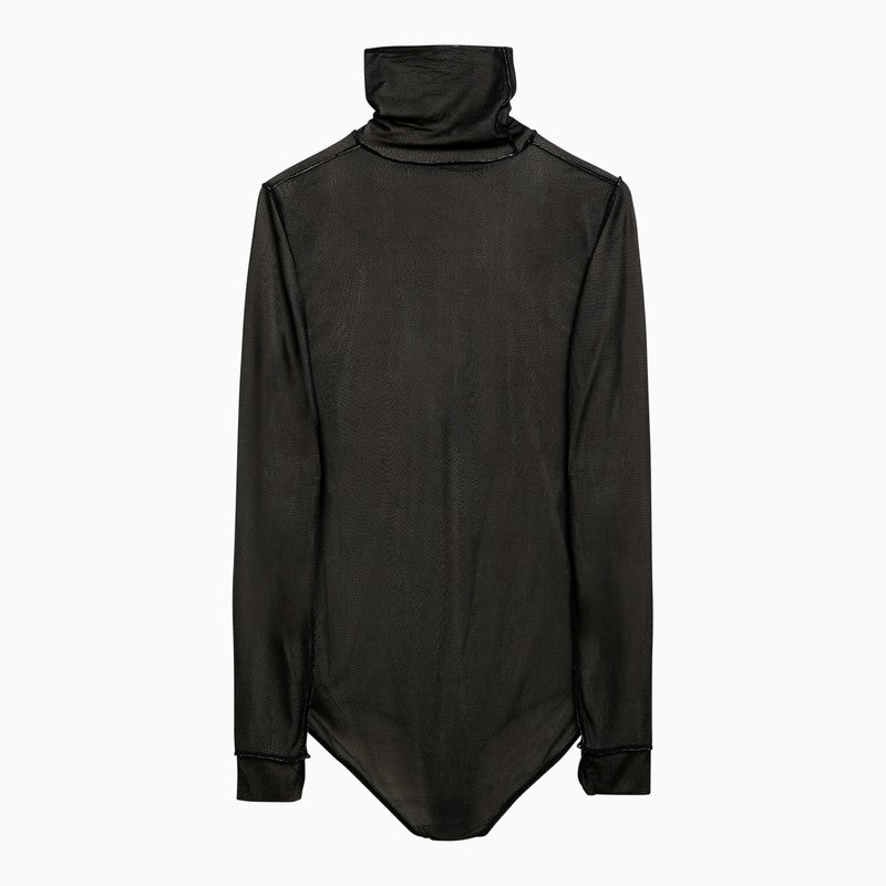 Maison Margiela Black viscose jersey bodysuit