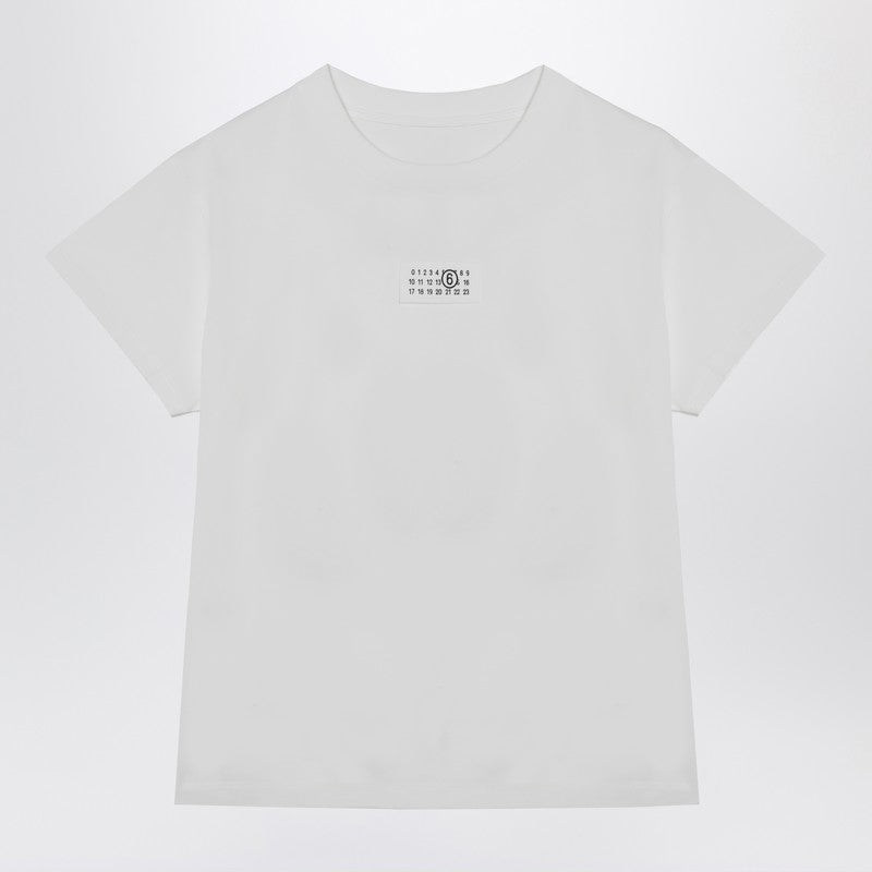 MM6 Maison Margiela White T-shirt with Numeric Signature
