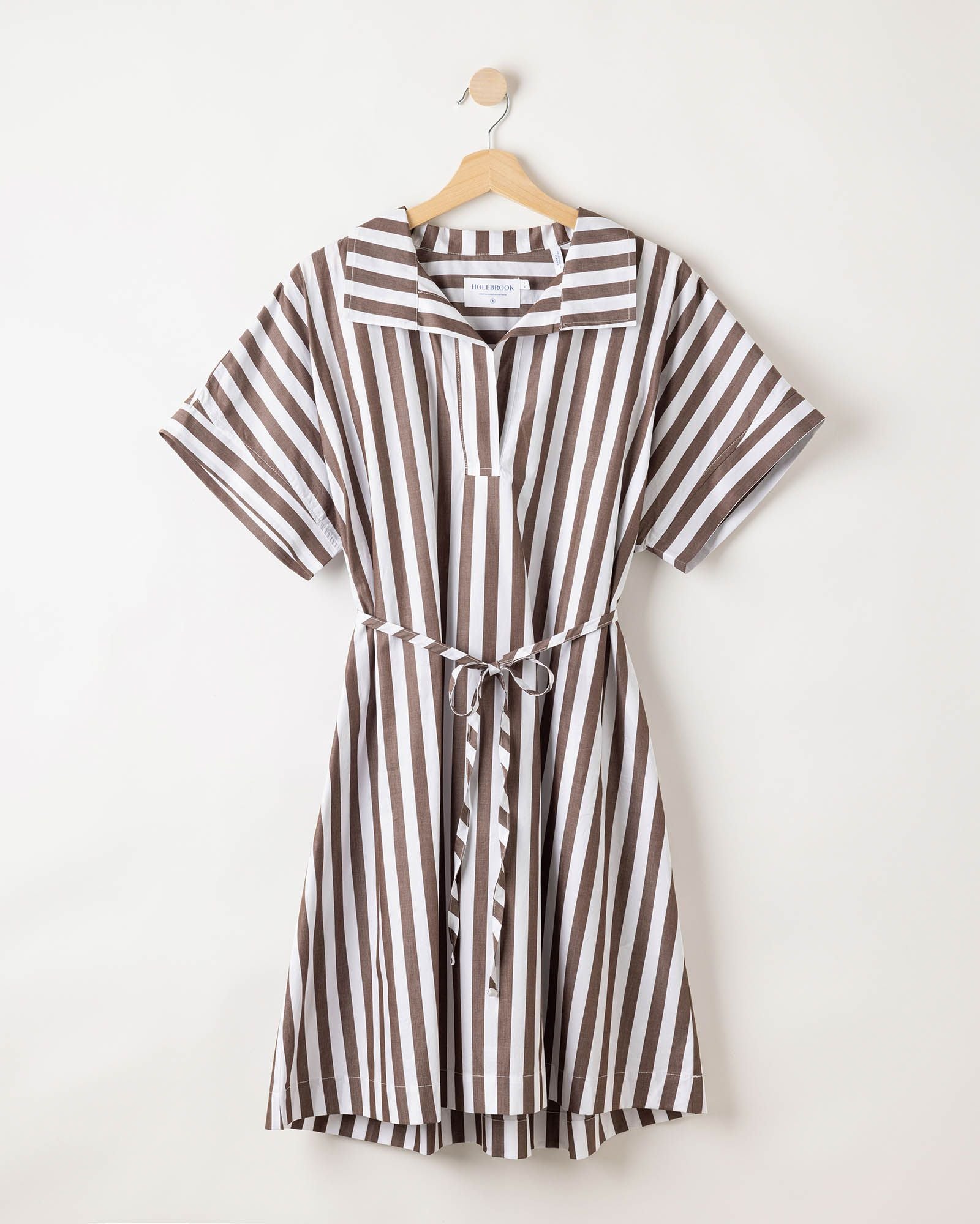 Holebrook Marie Tunic Dress - Dark Brown / White