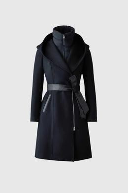 Mackage SHIA-SLB 2-in-1 double-face wool coat with removable bib