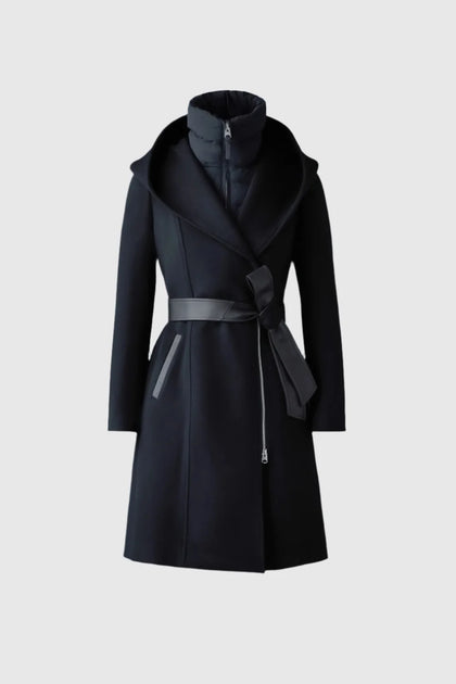 Mackage SHIA-SLB 2-in-1 double-face wool coat with removable bib