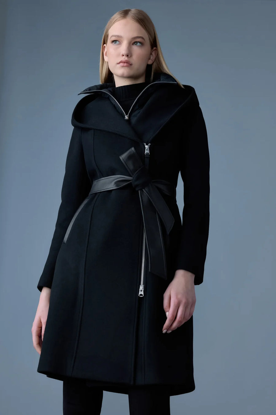 Mackage SHIA-SLB 2-in-1 double-face wool coat with removable bib