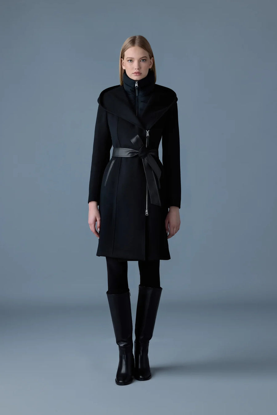Mackage SHIA-SLB 2-in-1 double-face wool coat with removable bib