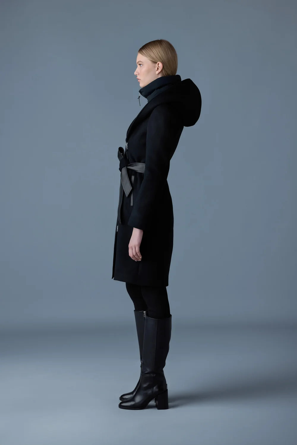 Mackage SHIA-SLB 2-in-1 double-face wool coat with removable bib