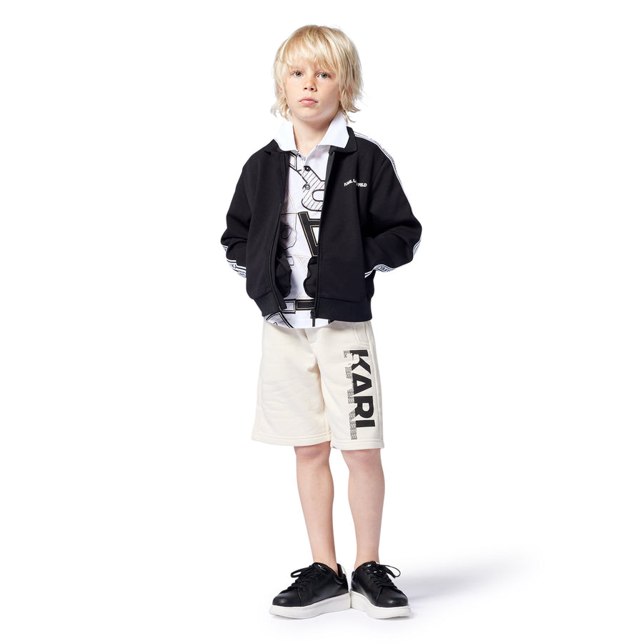 SHORT SLEEVE POLO SHIRT WHITE, BLACK