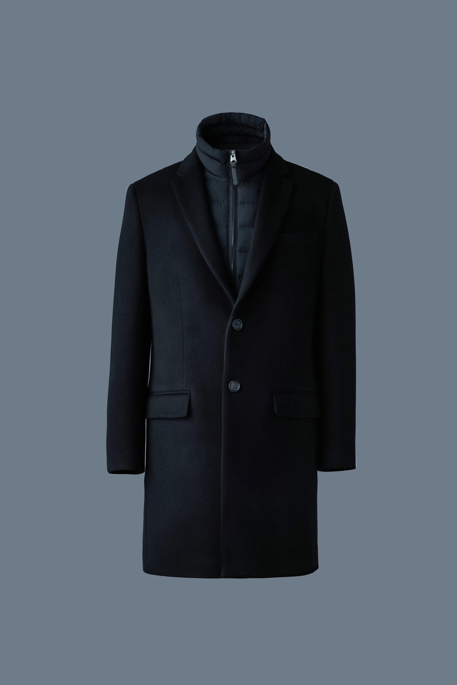 SKAI-SLB 3-in-1 wool coat with removable down liner