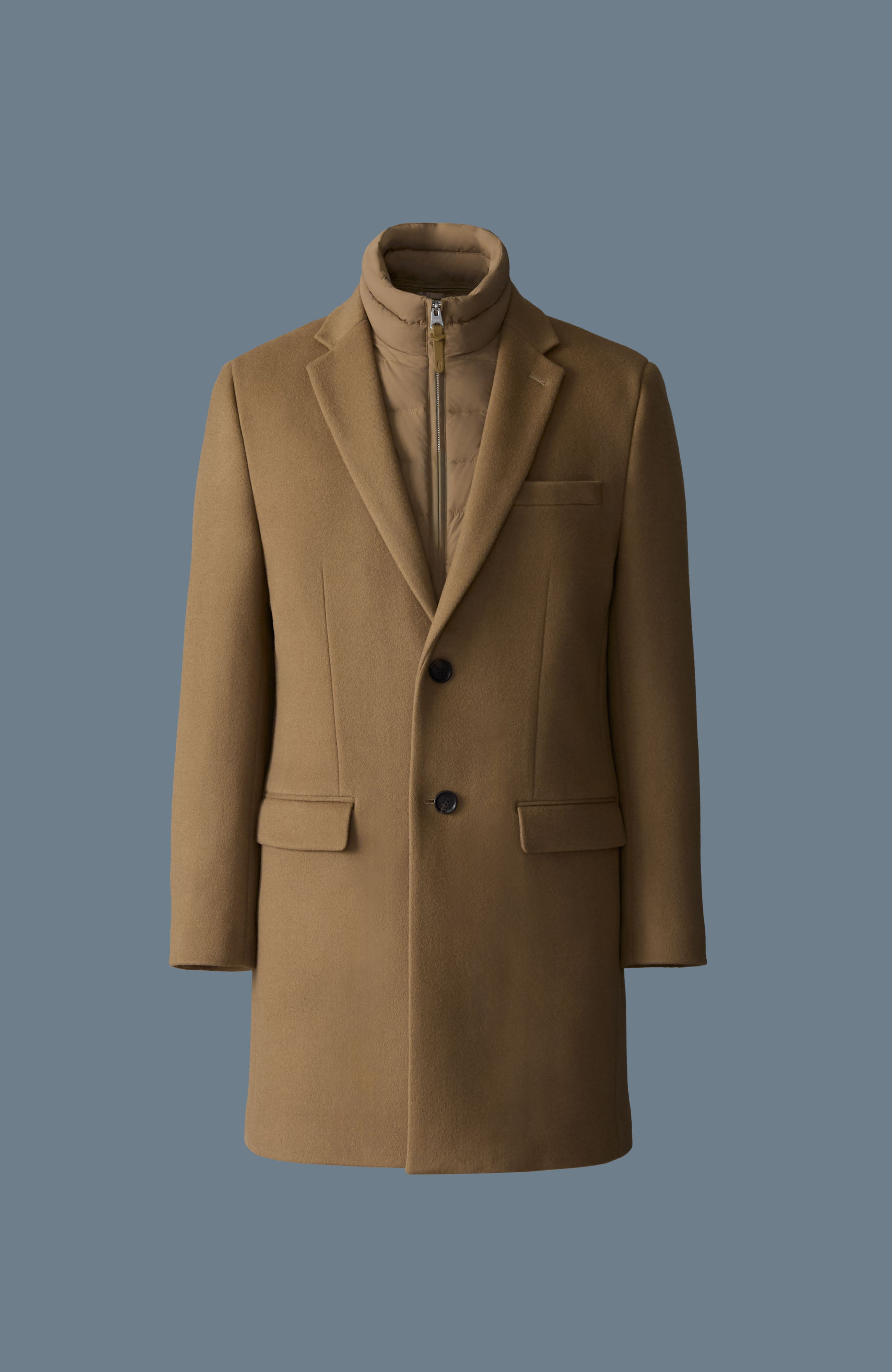 SKAI-SLB 3-in-1 wool coat with removable down liner