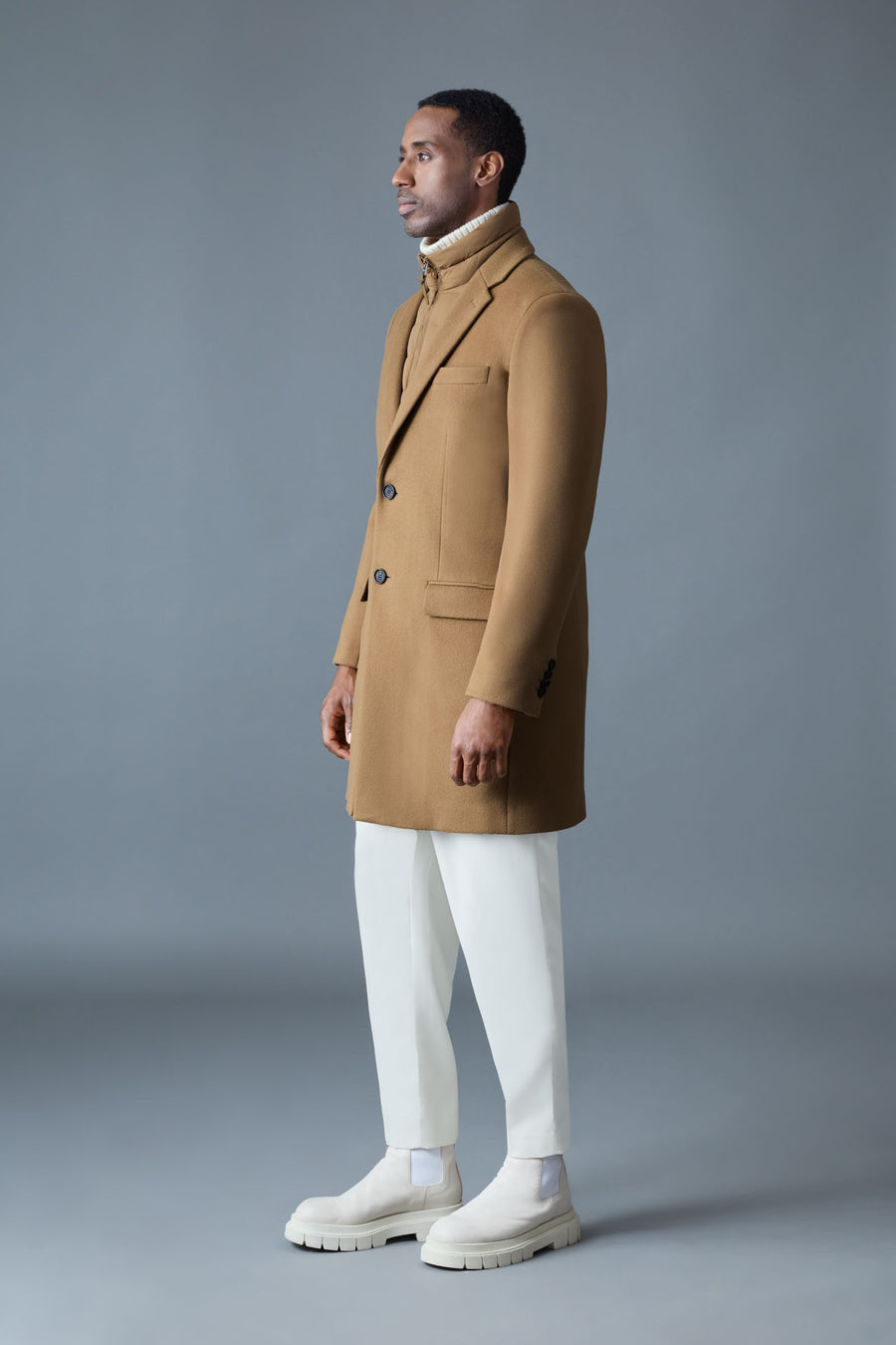 SKAI-SLB 3-in-1 wool coat with removable down liner
