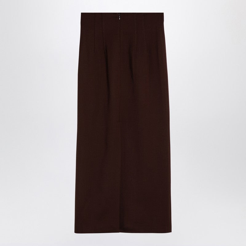 THE ANDAMANE Hot Chocolate Shelby maxi skirt in wool
