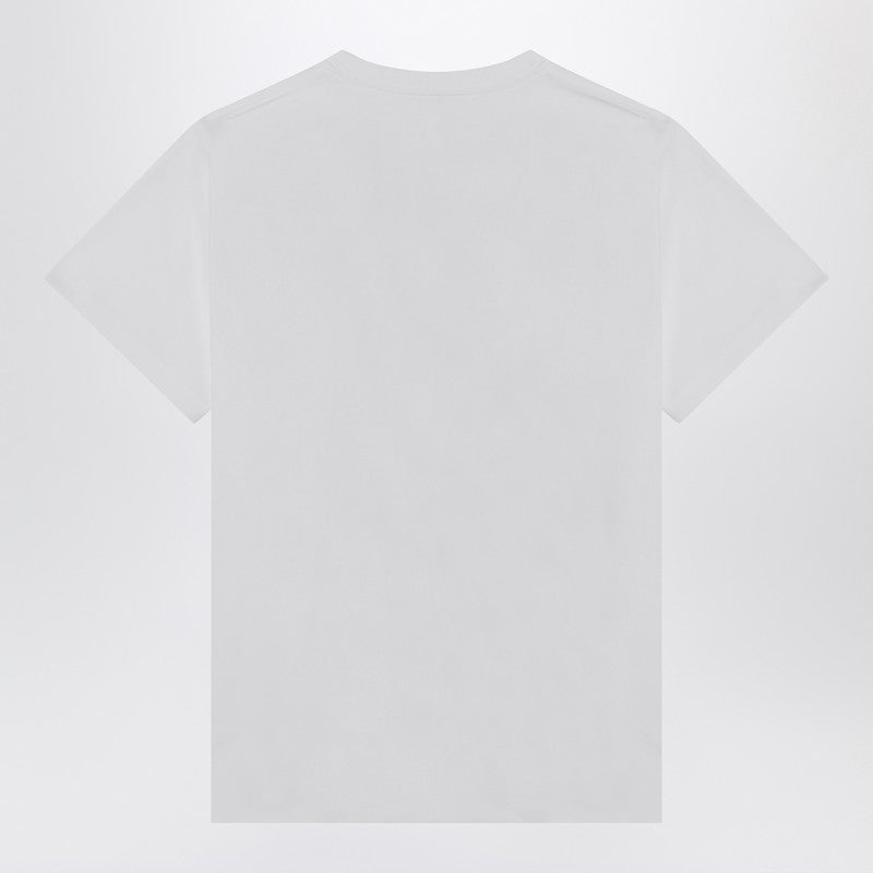 GANNI White T-shirt with leopard print