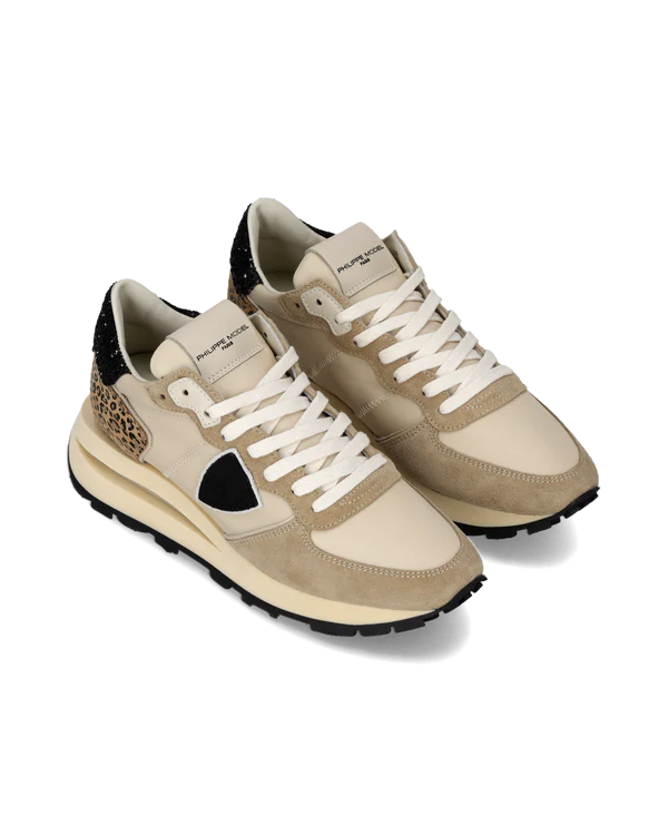 Sneakers Tropez Haute Women, Sand Black Animal-Print