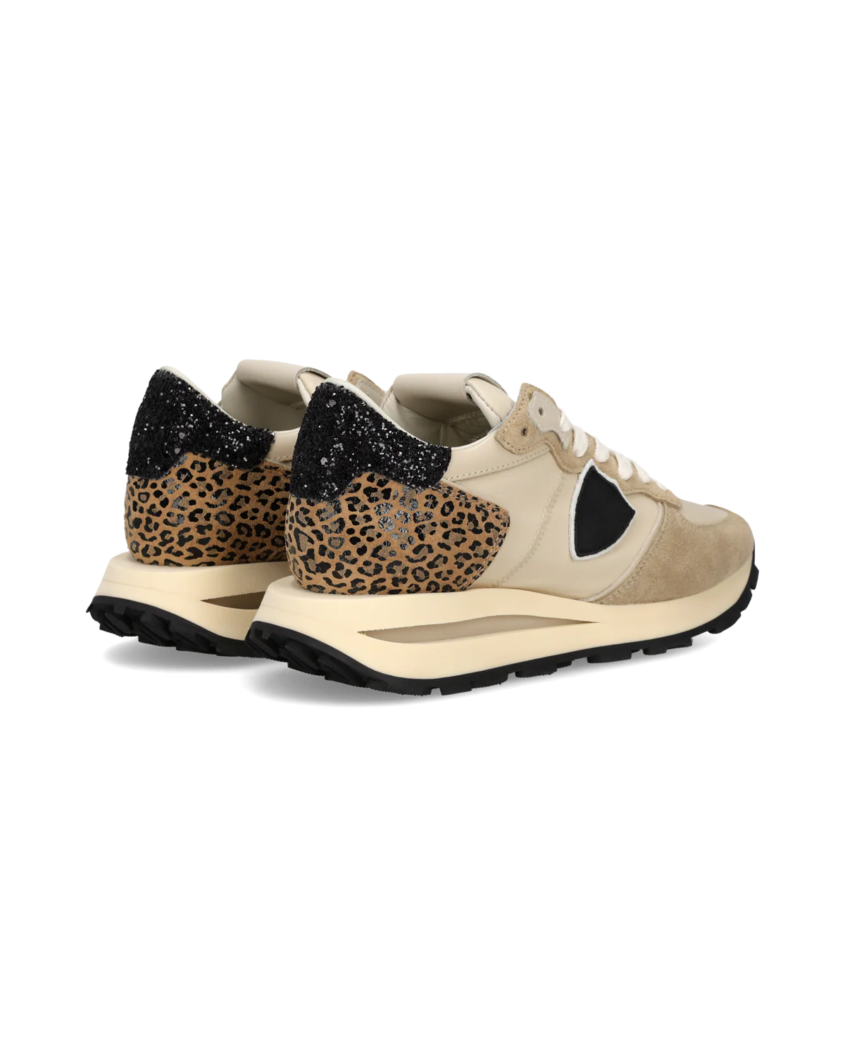 Sneakers Tropez Haute Women, Sand Black Animal-Print