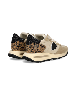 Sneakers Tropez Haute Women, Sand Black Animal-Print