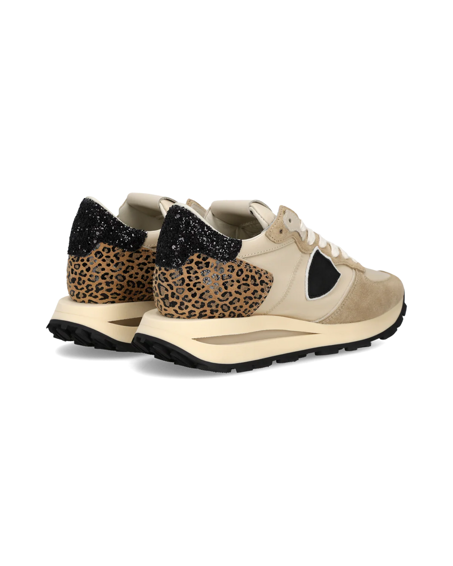 Sneakers Tropez Haute Women, Sand Black Animal-Print