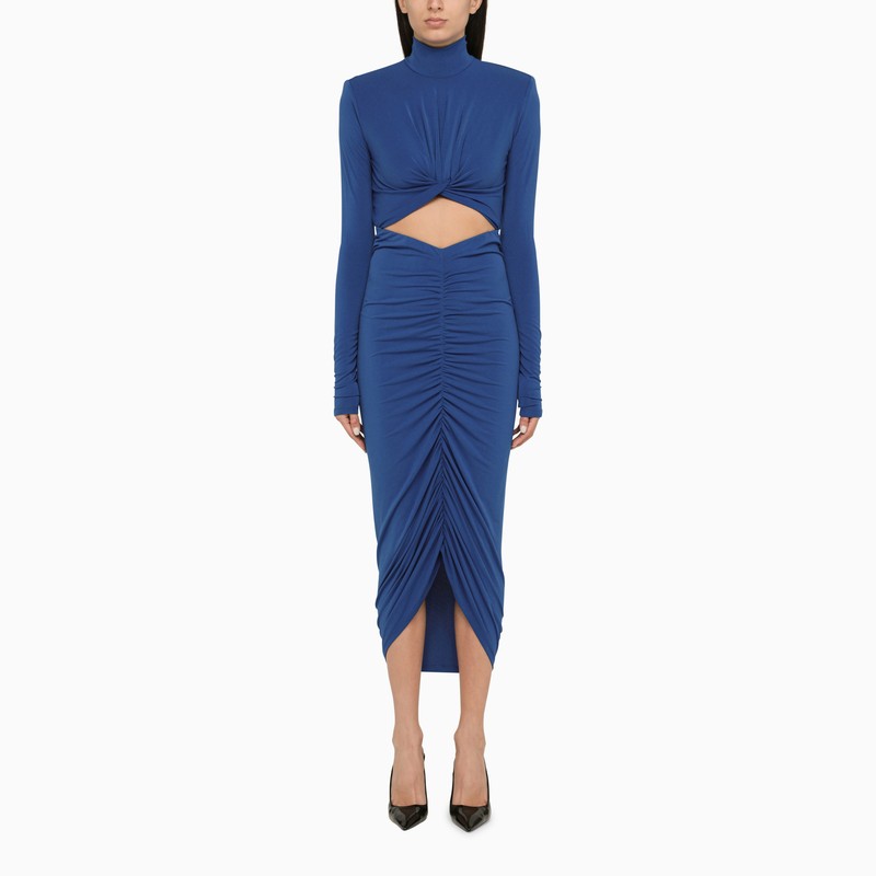 THE ANDAMANE Kim electric blue midi dress