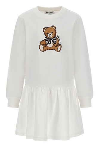 Moschino Teddy Bear Cotton Plush Dress POPPY RED