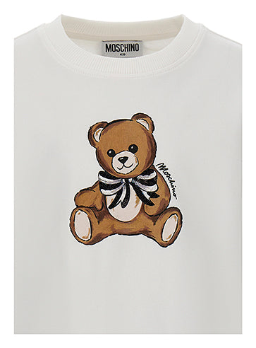 Moschino Teddy Bear Cotton Plush Dress POPPY RED