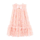 Tilly Sequin Flower Tulle Dress Pale Pink