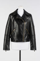 Twinset Black Faux Leather Biker Jacket