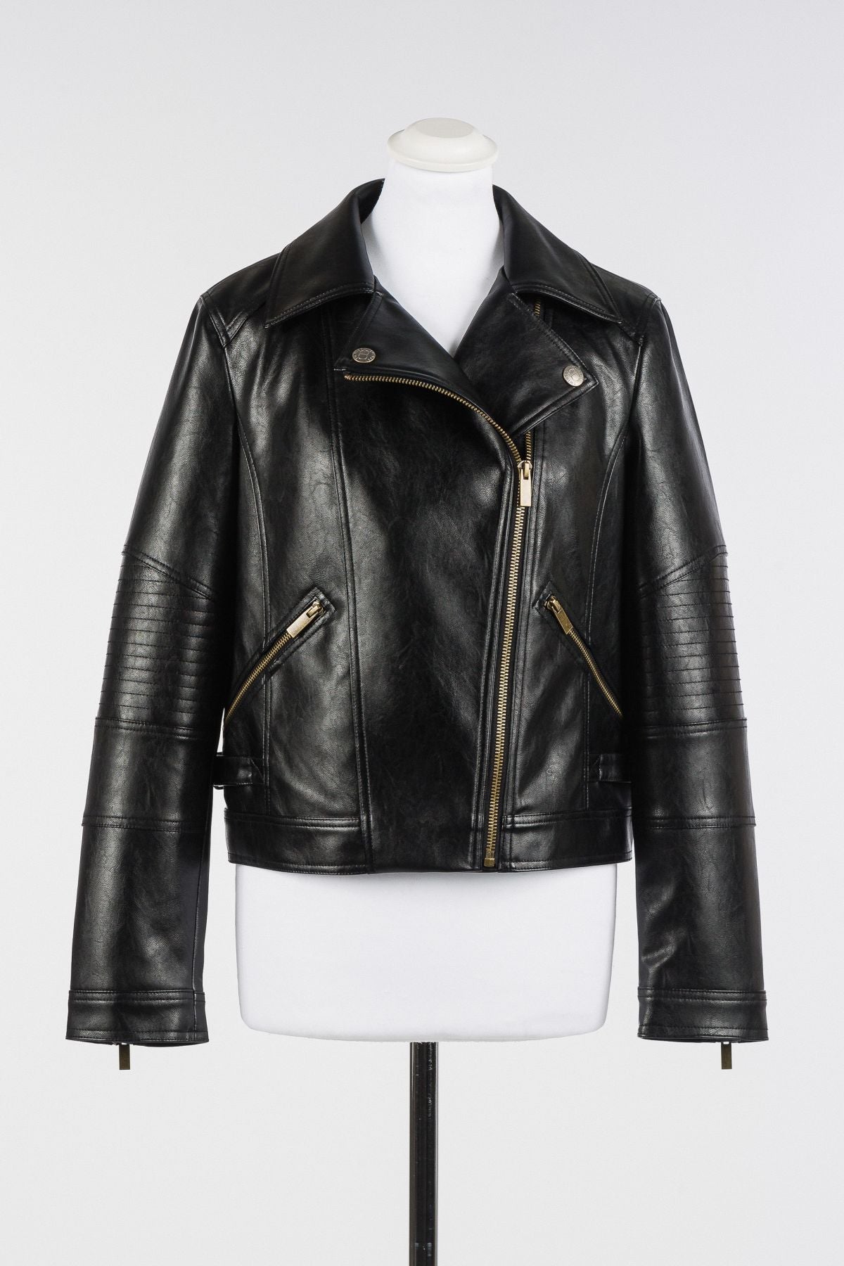 Twinset Black Faux Leather Biker Jacket
