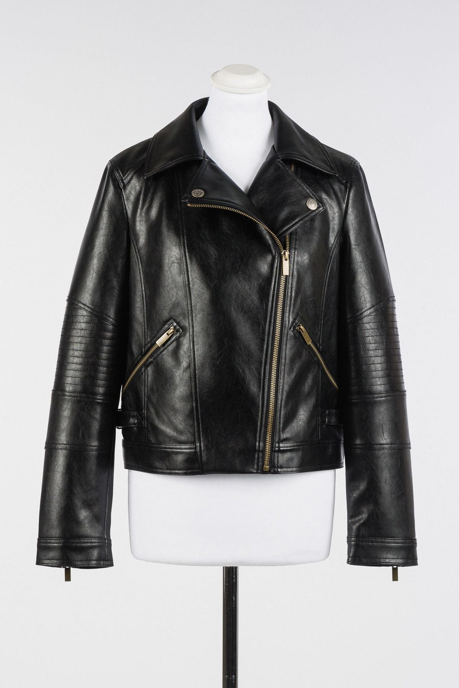 Twinset Black Faux Leather Biker Jacket