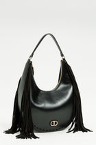 Twinset Black Fringe Hobo Bag