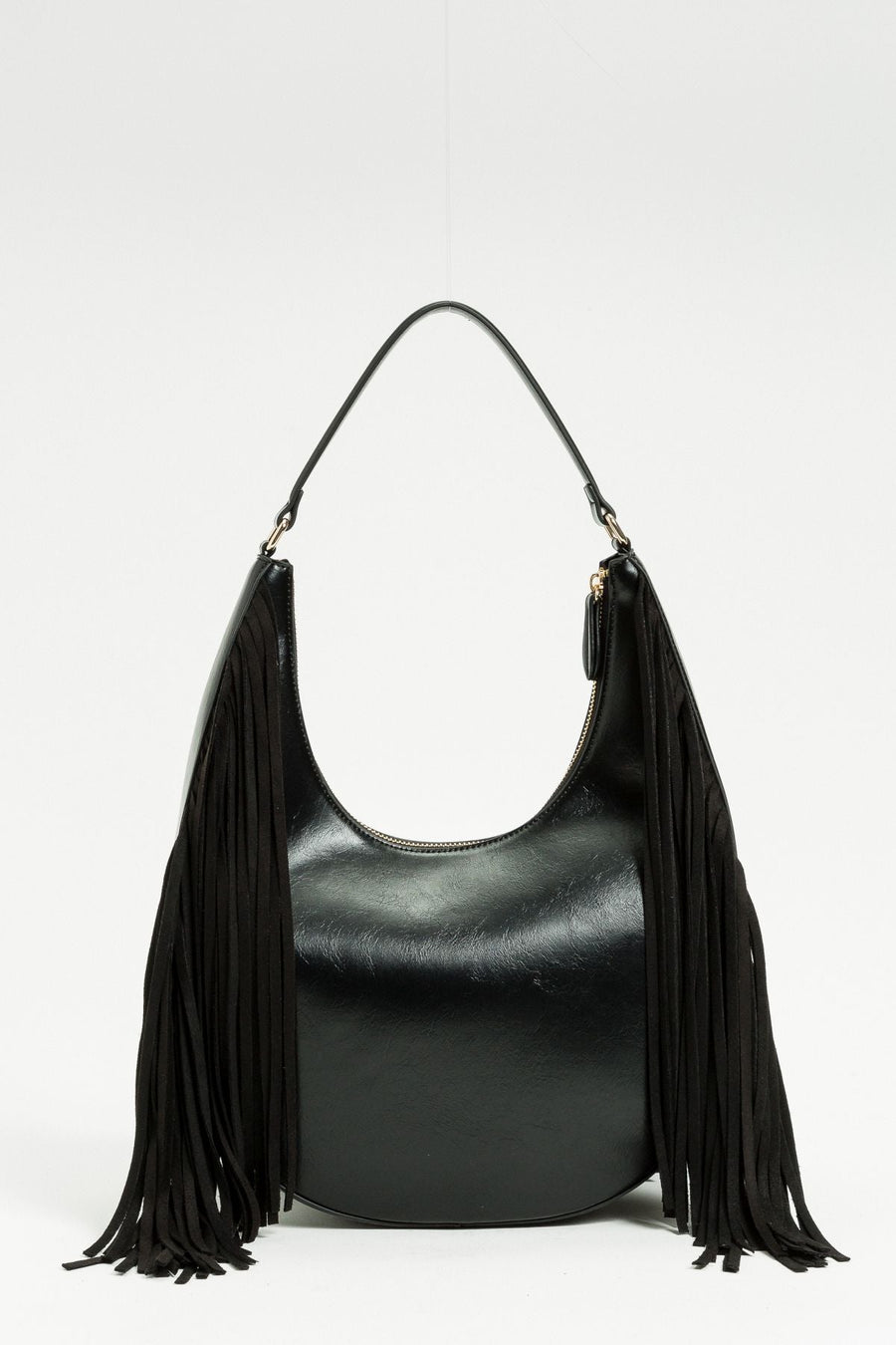 Twinset Black Fringe Hobo Bag
