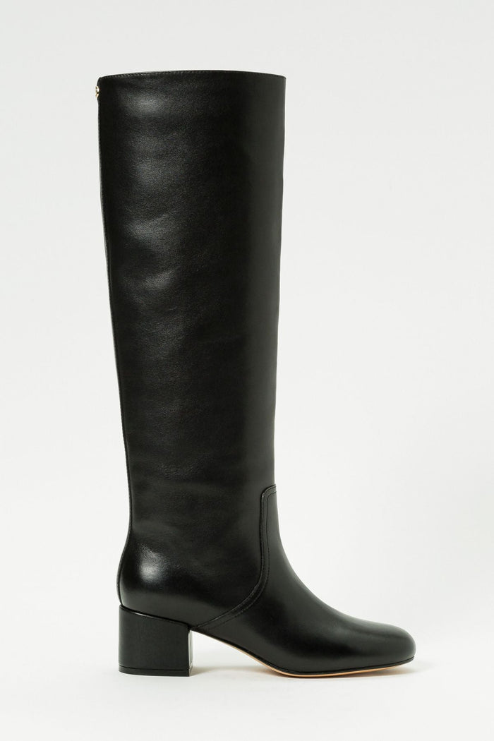 Twinset Black Leather Knee-High Boots