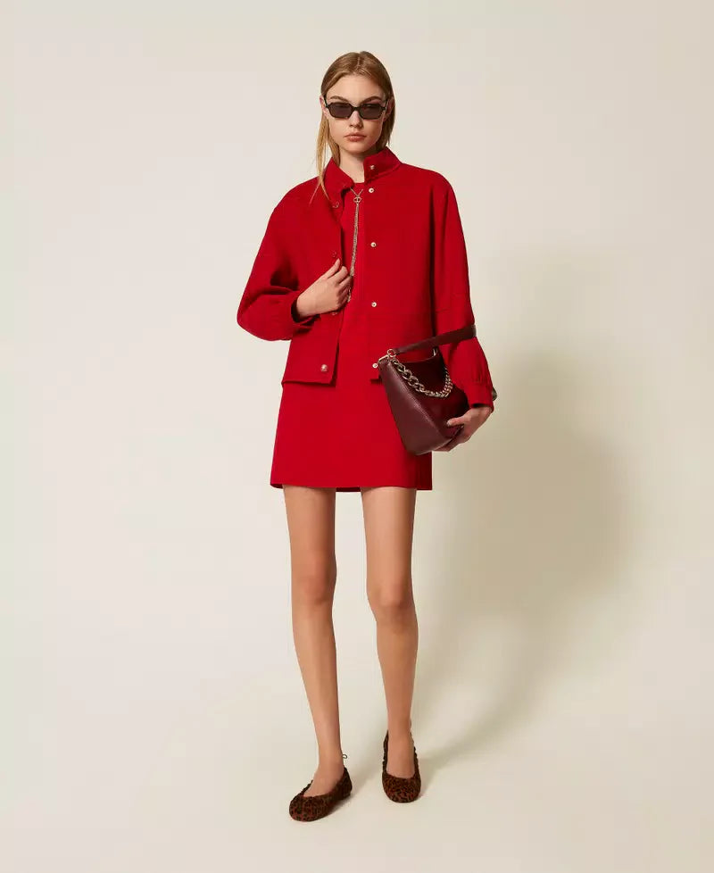 Twinset Venetian Red Flared Mini Dress