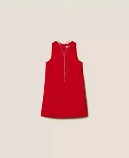 Twinset Venetian Red Flared Mini Dress