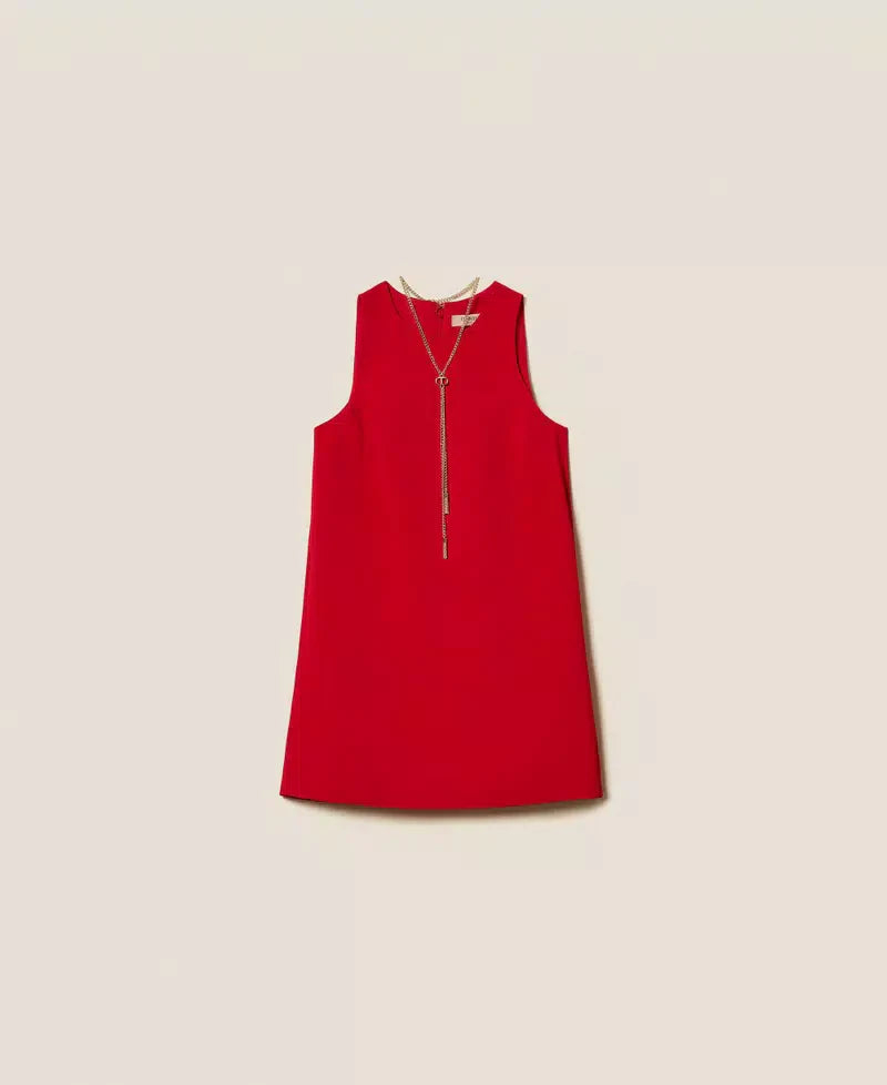 Twinset Venetian Red Flared Mini Dress