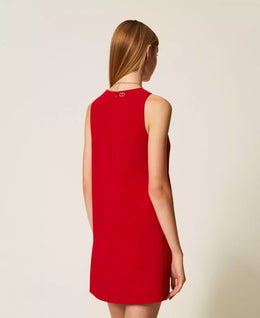 Twinset Venetian Red Flared Mini Dress