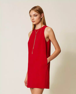 Twinset Venetian Red Flared Mini Dress
