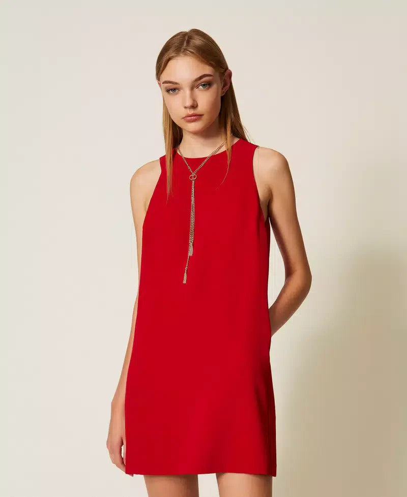 Twinset Venetian Red Flared Mini Dress
