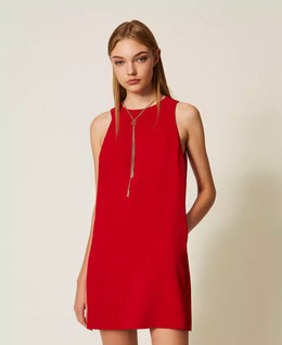 Twinset Venetian Red Flared Mini Dress