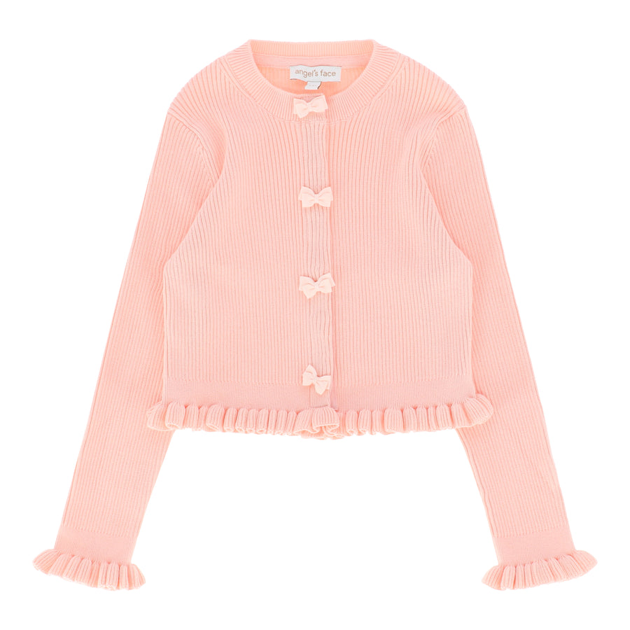 Tyler Ribbed Cardigan Peach