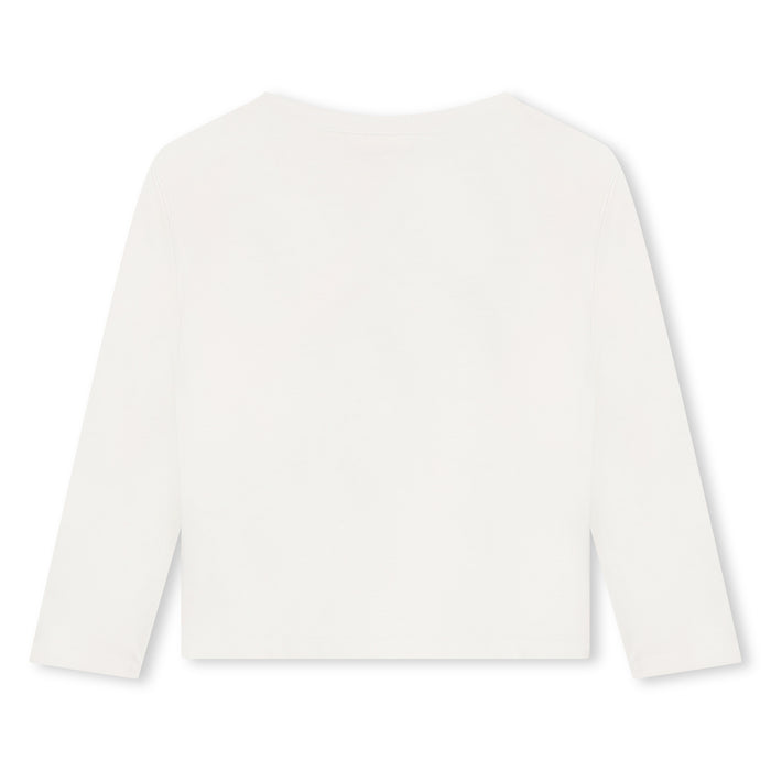 Long Sleeve Tshirt With Heart Graphic