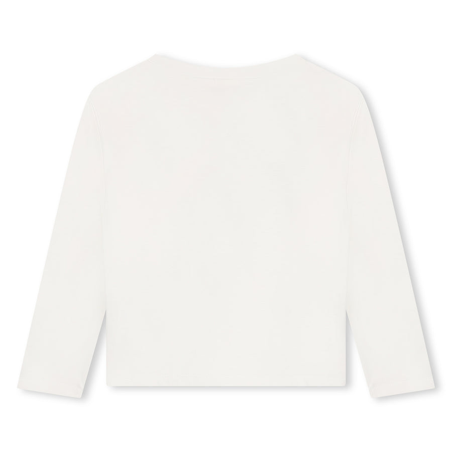 Long Sleeve Tshirt With Heart Graphic