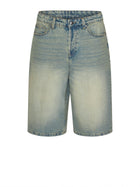 John Richmond Faded Denim Bermuda Shorts
