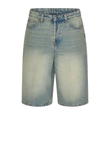 John Richmond Faded Denim Bermuda Shorts