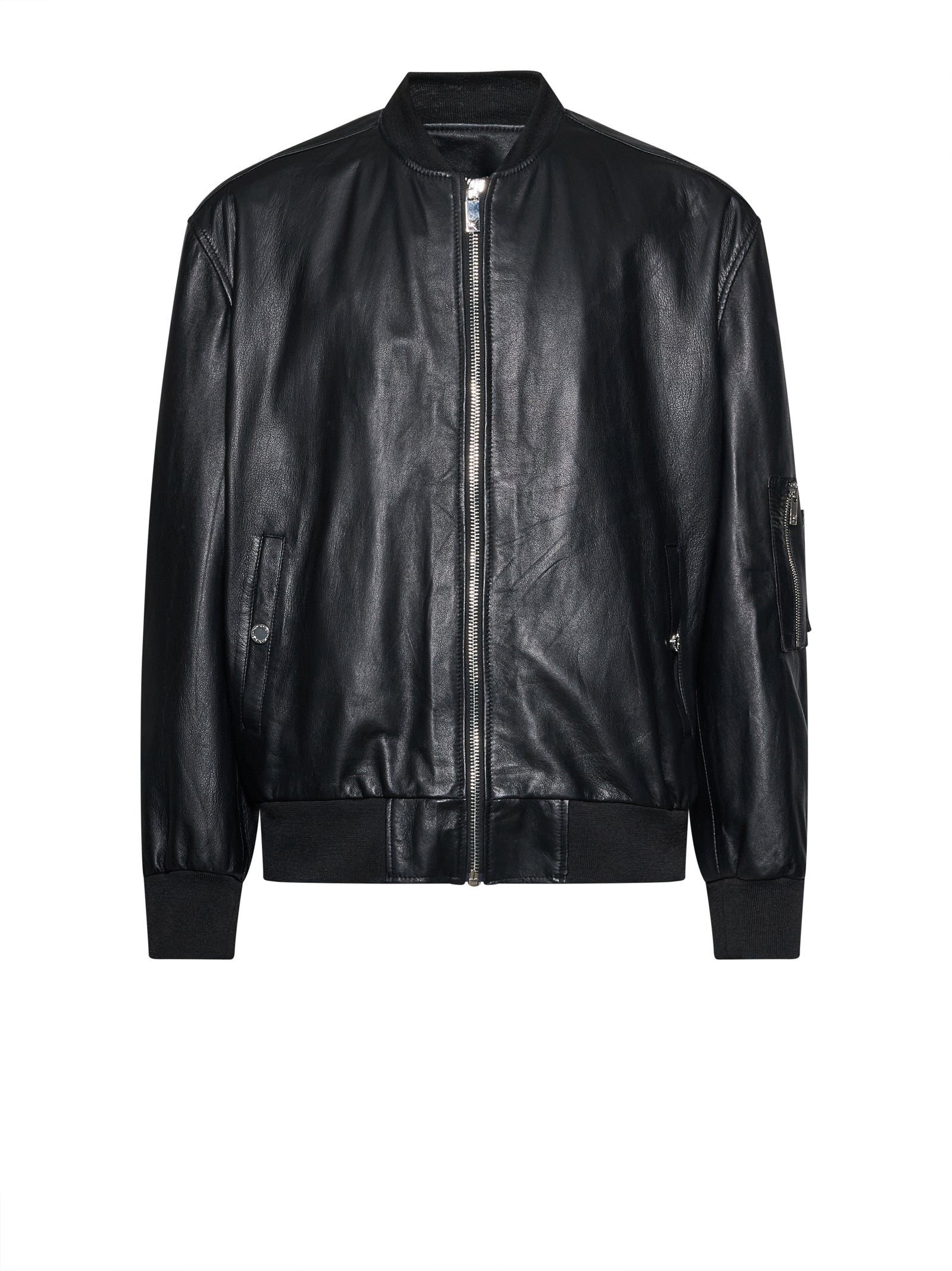 John Richmond Glossy Leather Biker Jacket