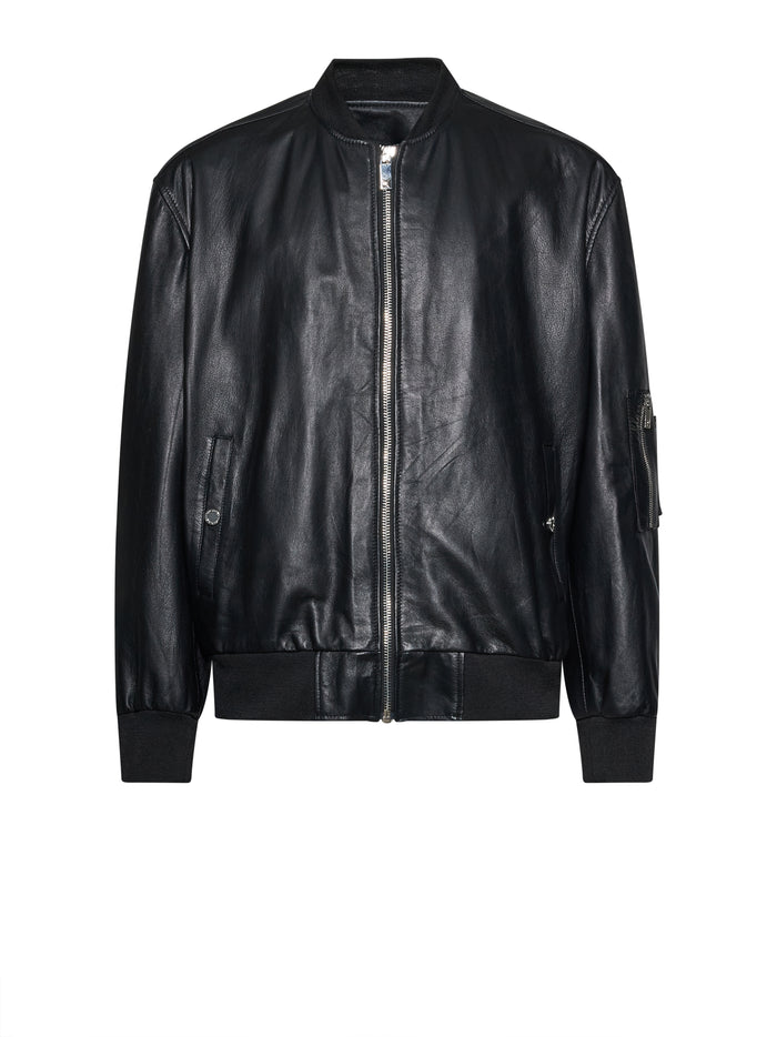 John Richmond Glossy Leather Biker Jacket