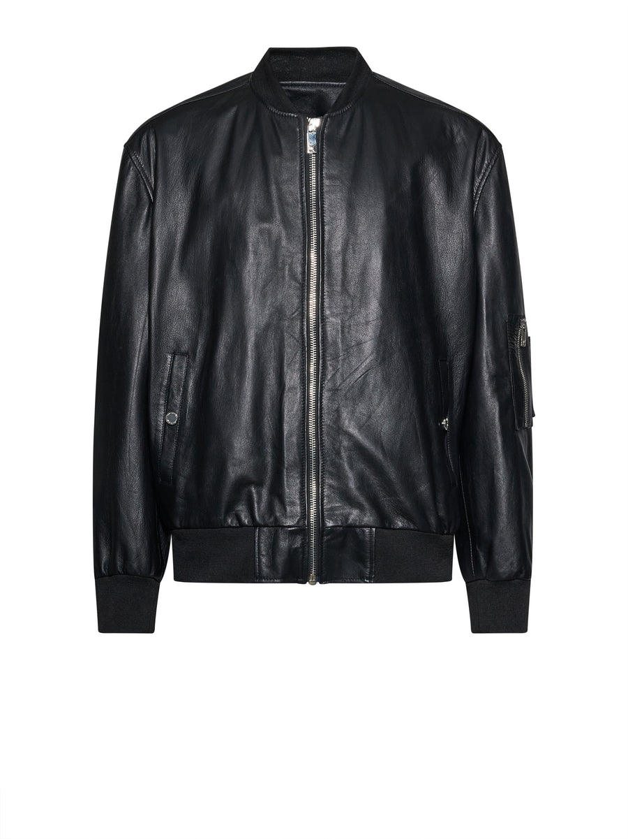 John Richmond Glossy Leather Biker Jacket